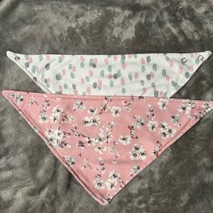 Baby Girl Bibs Pink and White